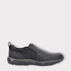 Clarks Men's Grove Step Slip On Shoes in Black Leather. 261 53323